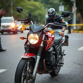 motocicleta com sinais de adulteração