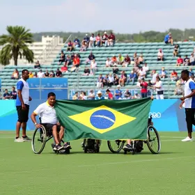 atletas do centro de referência paralímpica
