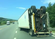 Carreta tomba na BR-116