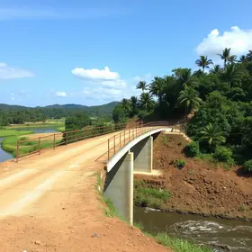ponte rural em concreto usinado