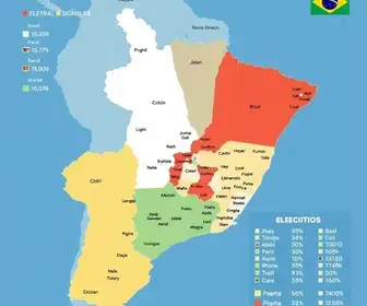 mapa da apuração das eleições 2026 em Jequié